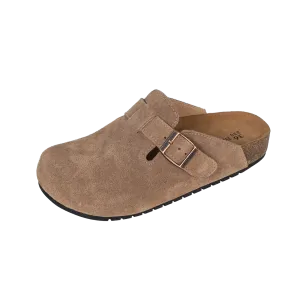 #8555 Closed Round Toe Suede Cork Clogs