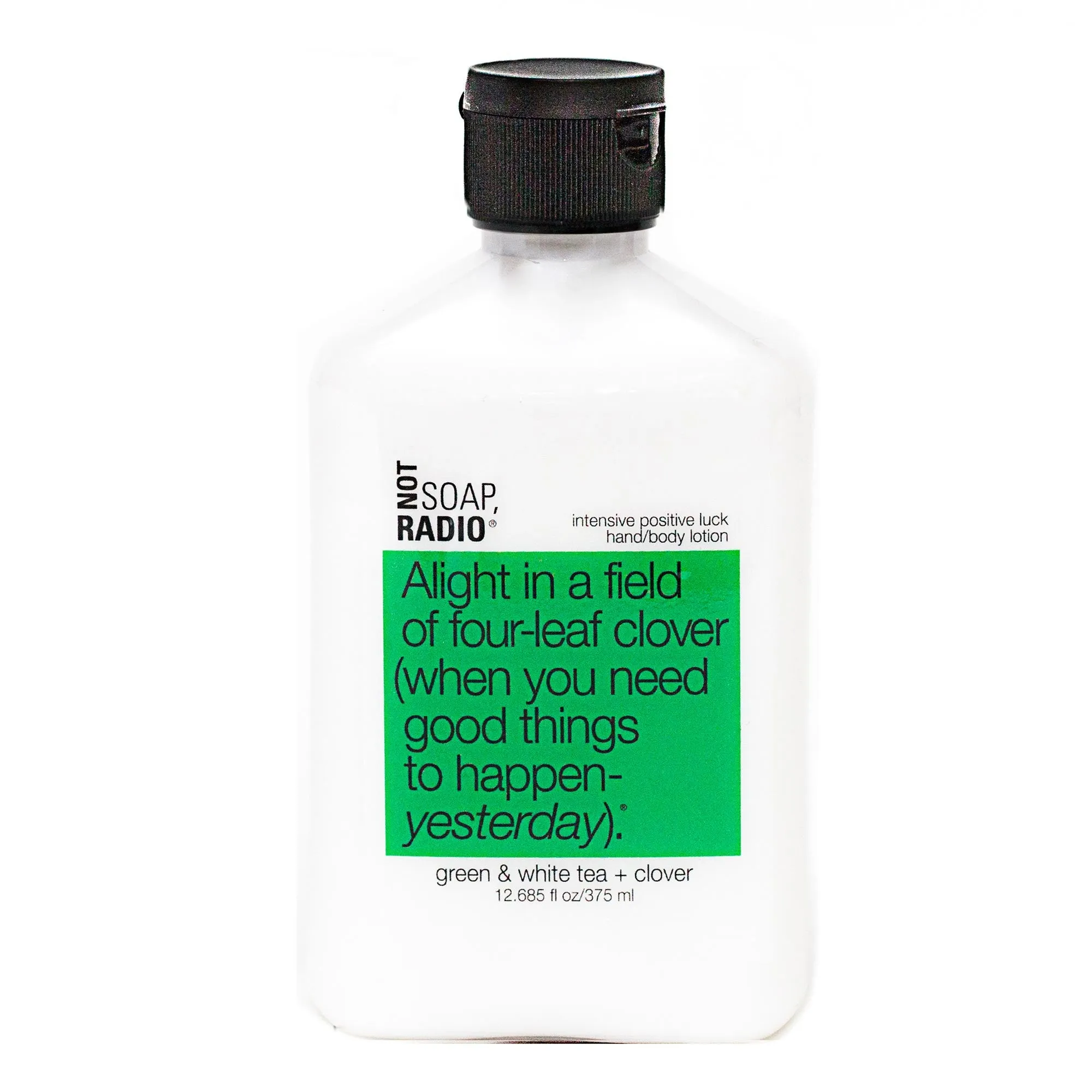 Alight in a field of four-leaf clover (when you need good things to happen- yesterday). <b>hand/body lotion</b>