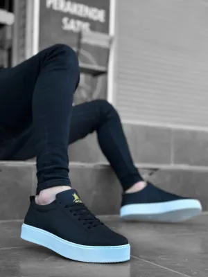 BA0104 Lace-up Black Skin Sport Classic Men's Shoes sneakers