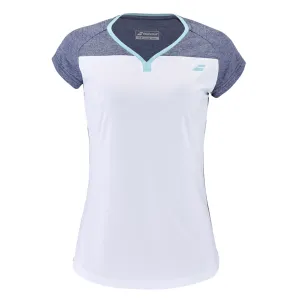 Babolat Play Cap Sleeve Women Top 1079 - White/Blue Heather
