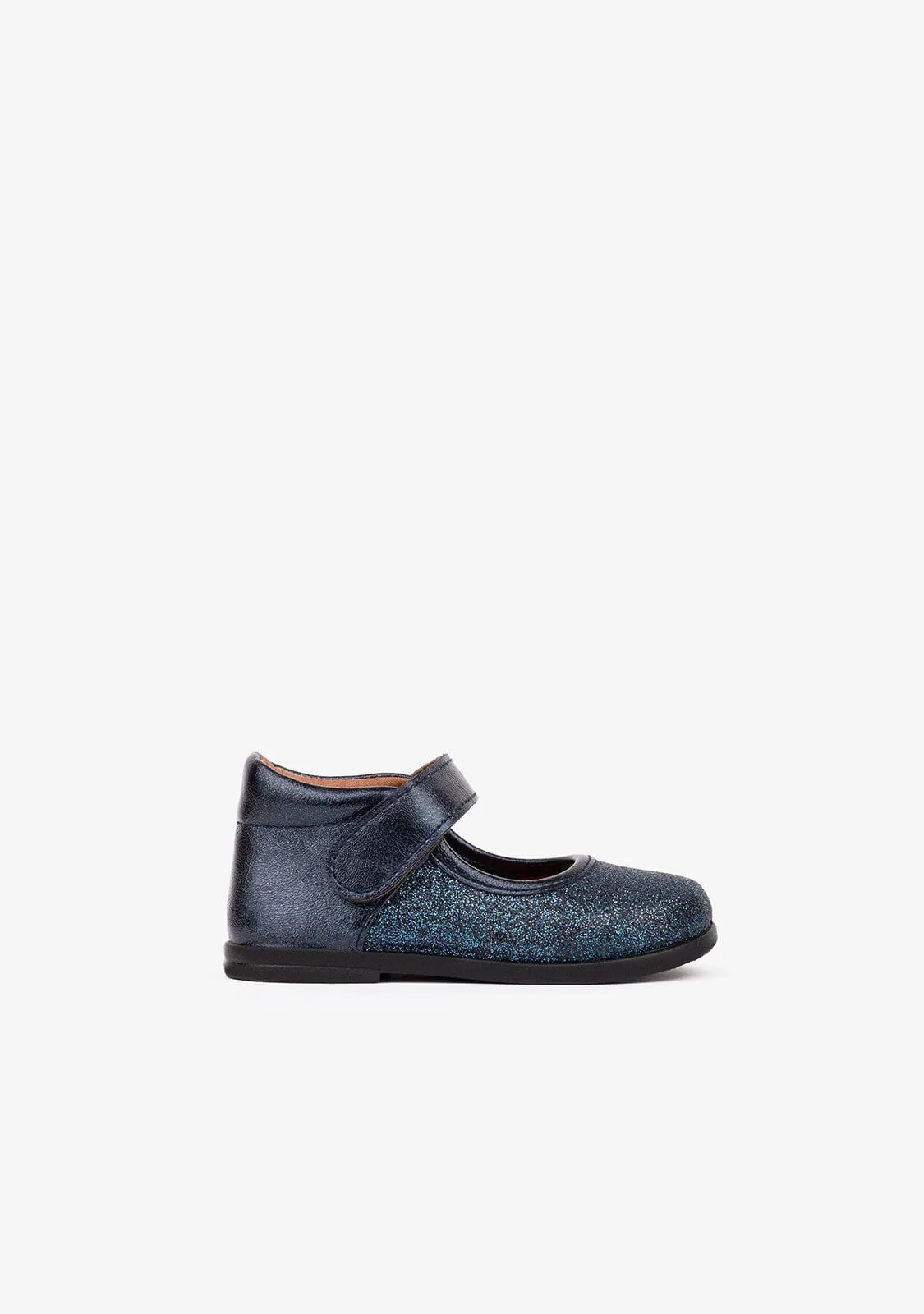 Baby's Navy Mary Janes Glitter