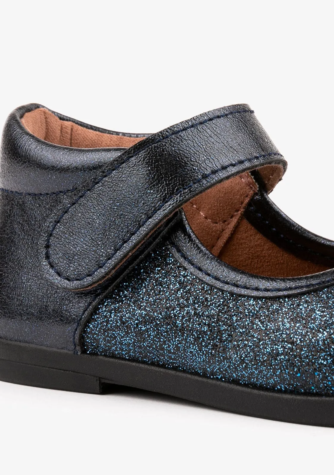Baby's Navy Mary Janes Glitter