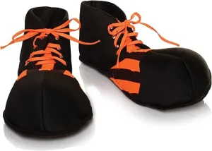 Black Light Reactive Clown Shoes-Black/Orange