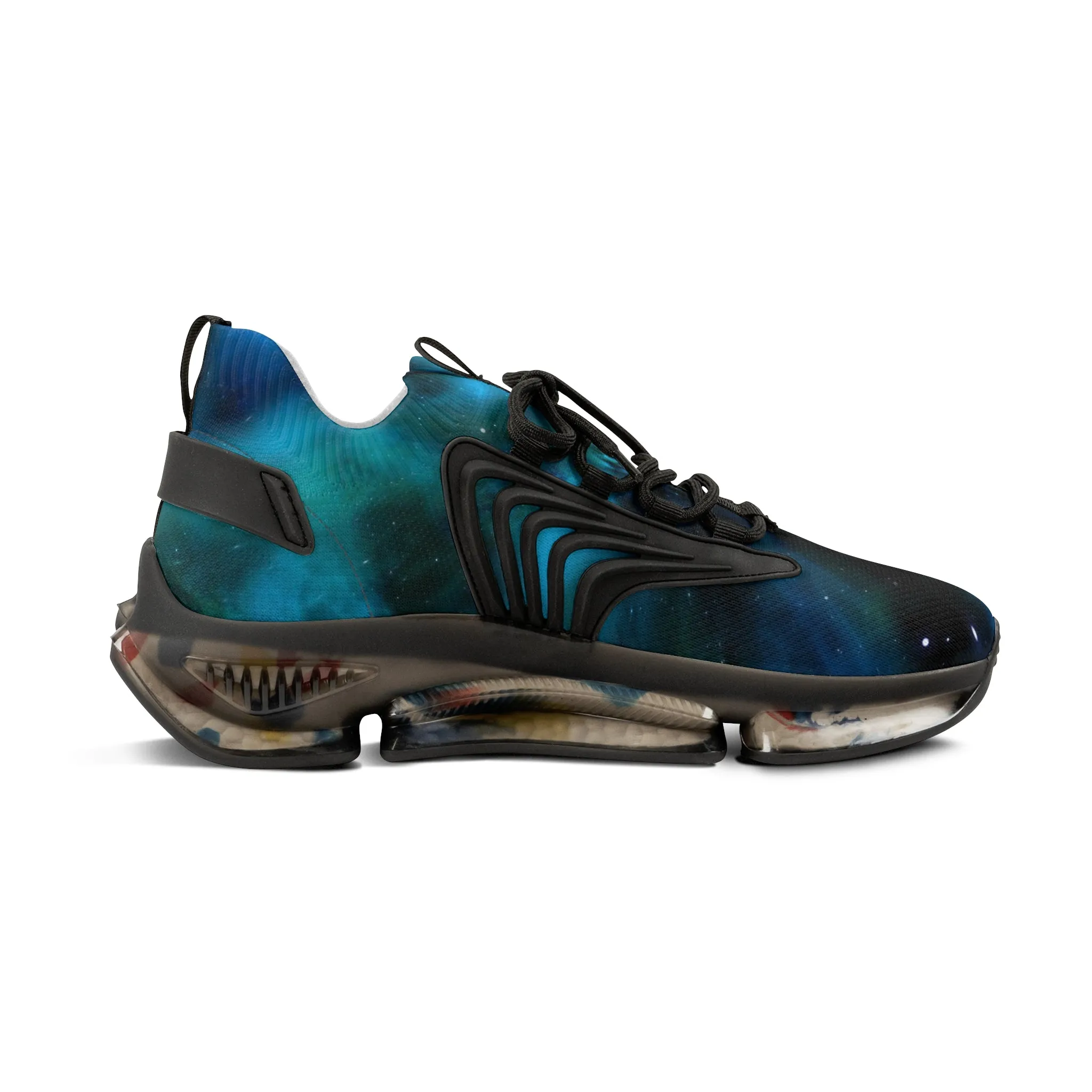 Blue Galaxy Men's Mesh Sneakers, Galaxy Space Print Best Comfy Men's Mesh Sports Sneakers Shoes (US Size: 5-12)
