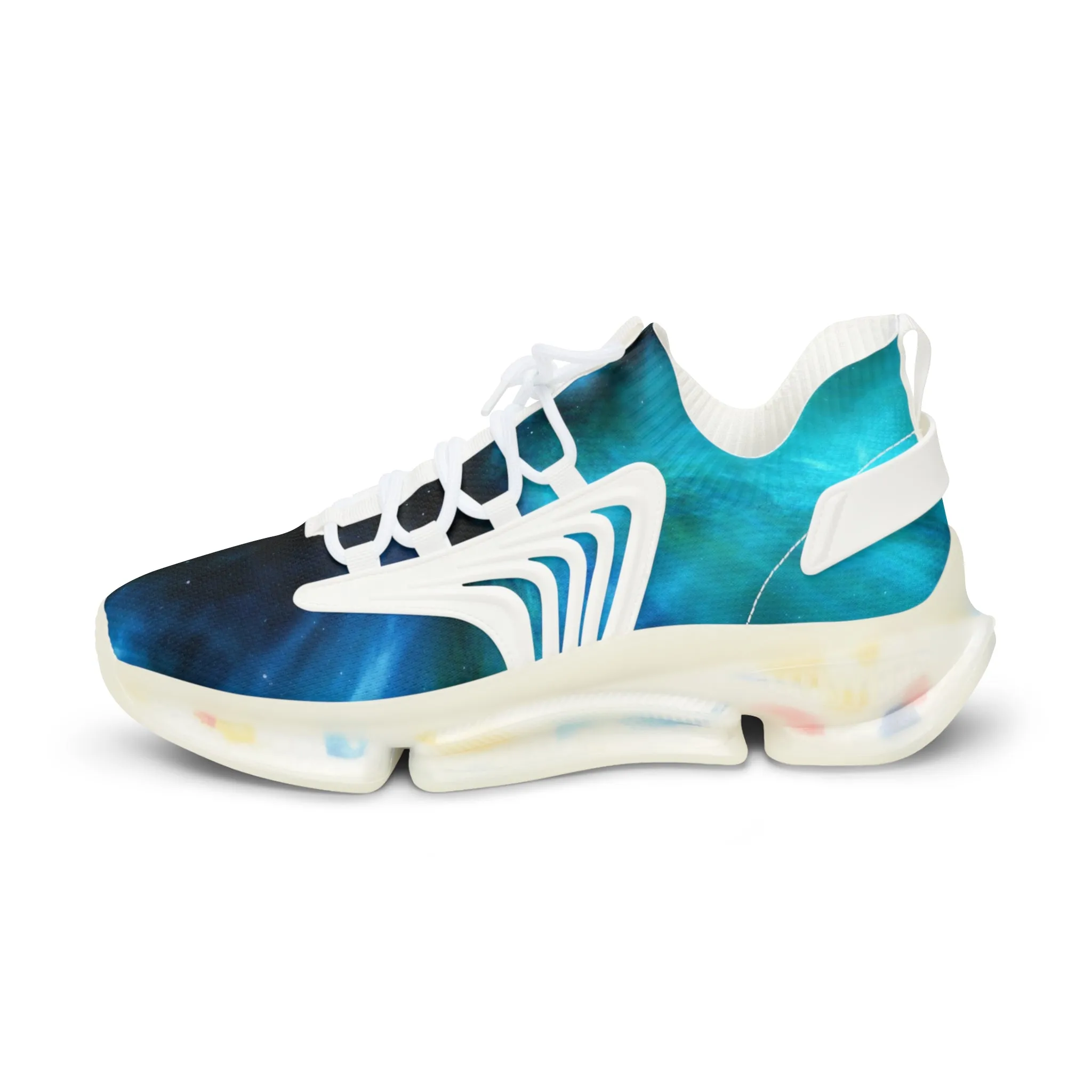 Blue Galaxy Men's Mesh Sneakers, Galaxy Space Print Best Comfy Men's Mesh Sports Sneakers Shoes (US Size: 5-12)