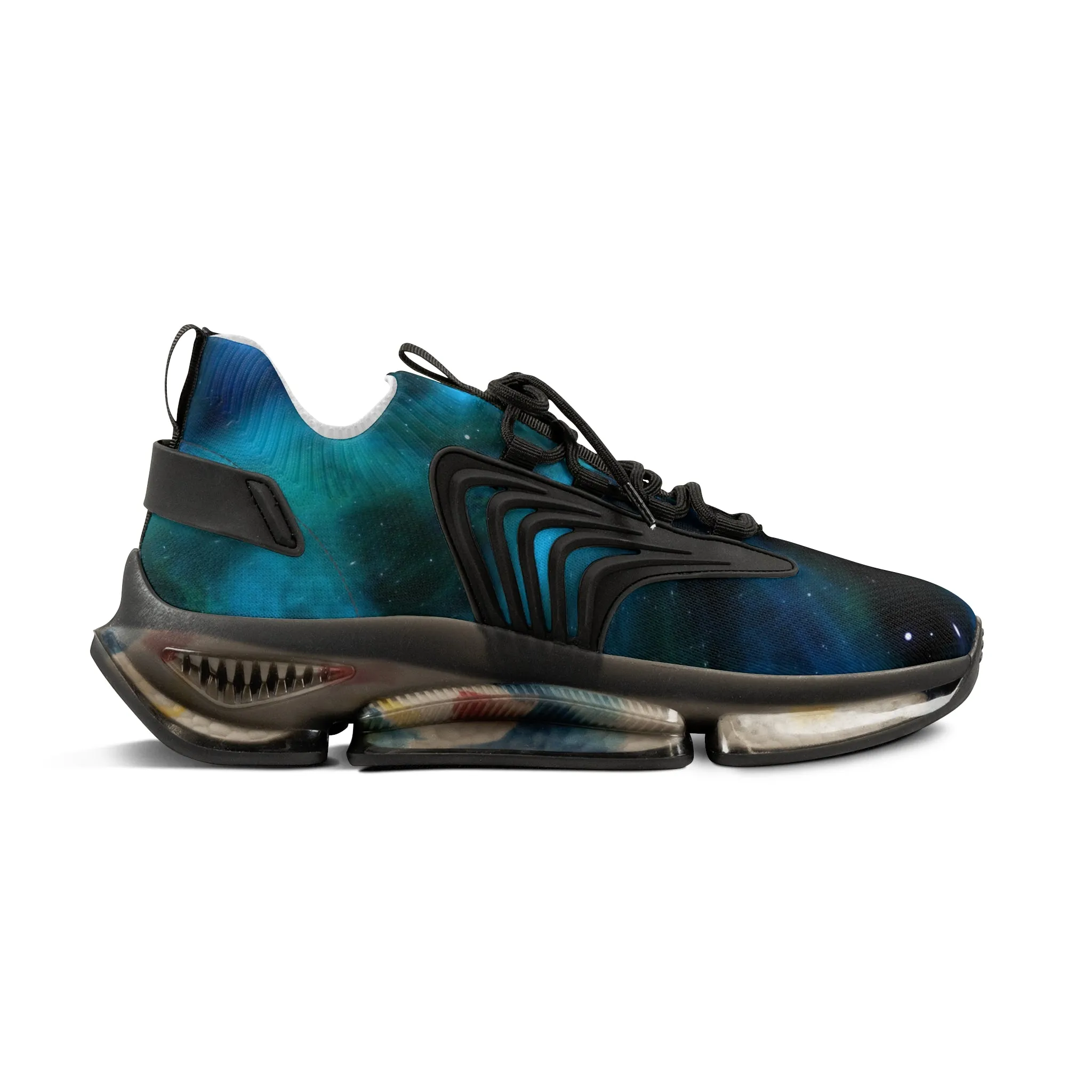 Blue Galaxy Men's Mesh Sneakers, Galaxy Space Print Best Comfy Men's Mesh Sports Sneakers Shoes (US Size: 5-12)