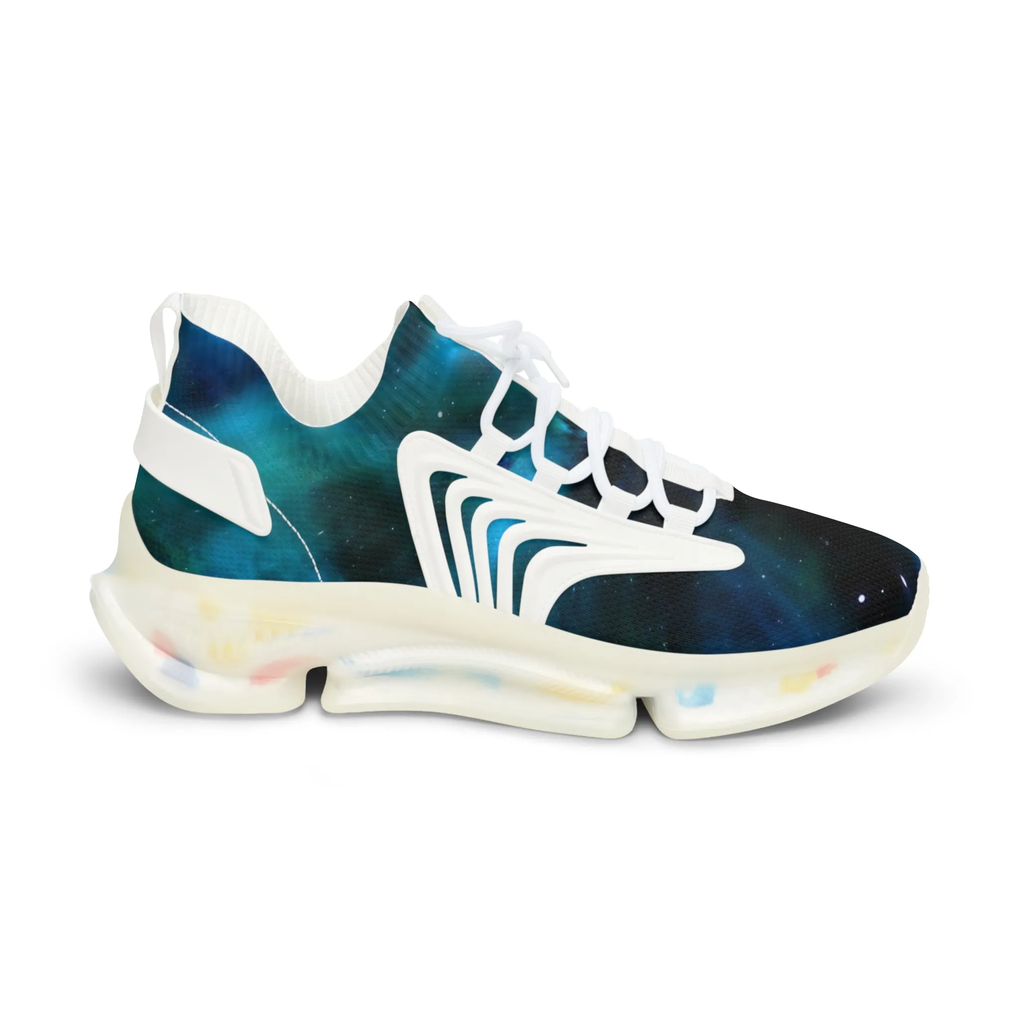 Blue Galaxy Men's Mesh Sneakers, Galaxy Space Print Best Comfy Men's Mesh Sports Sneakers Shoes (US Size: 5-12)