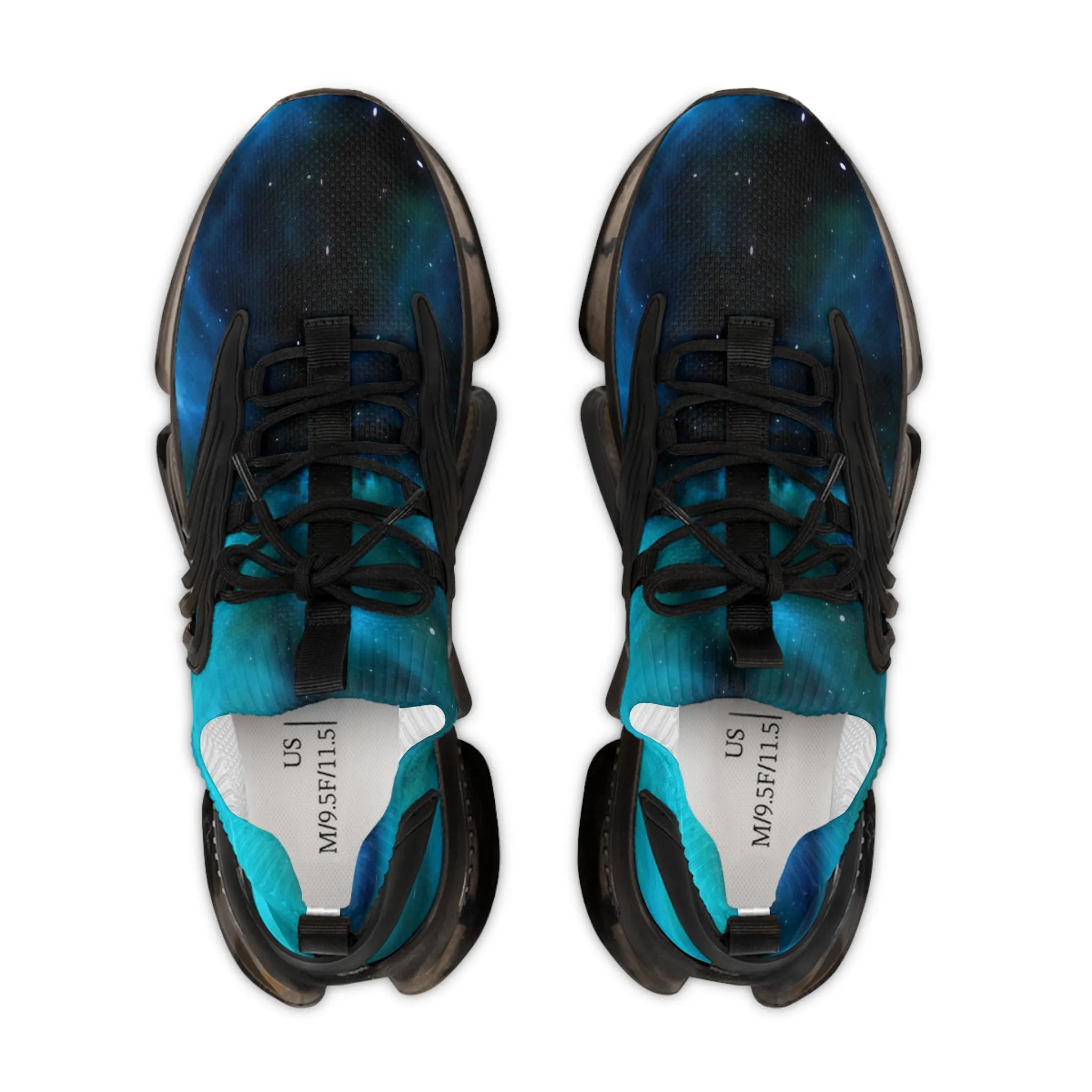 Blue Galaxy Men's Mesh Sneakers, Galaxy Space Print Best Comfy Men's Mesh Sports Sneakers Shoes (US Size: 5-12)