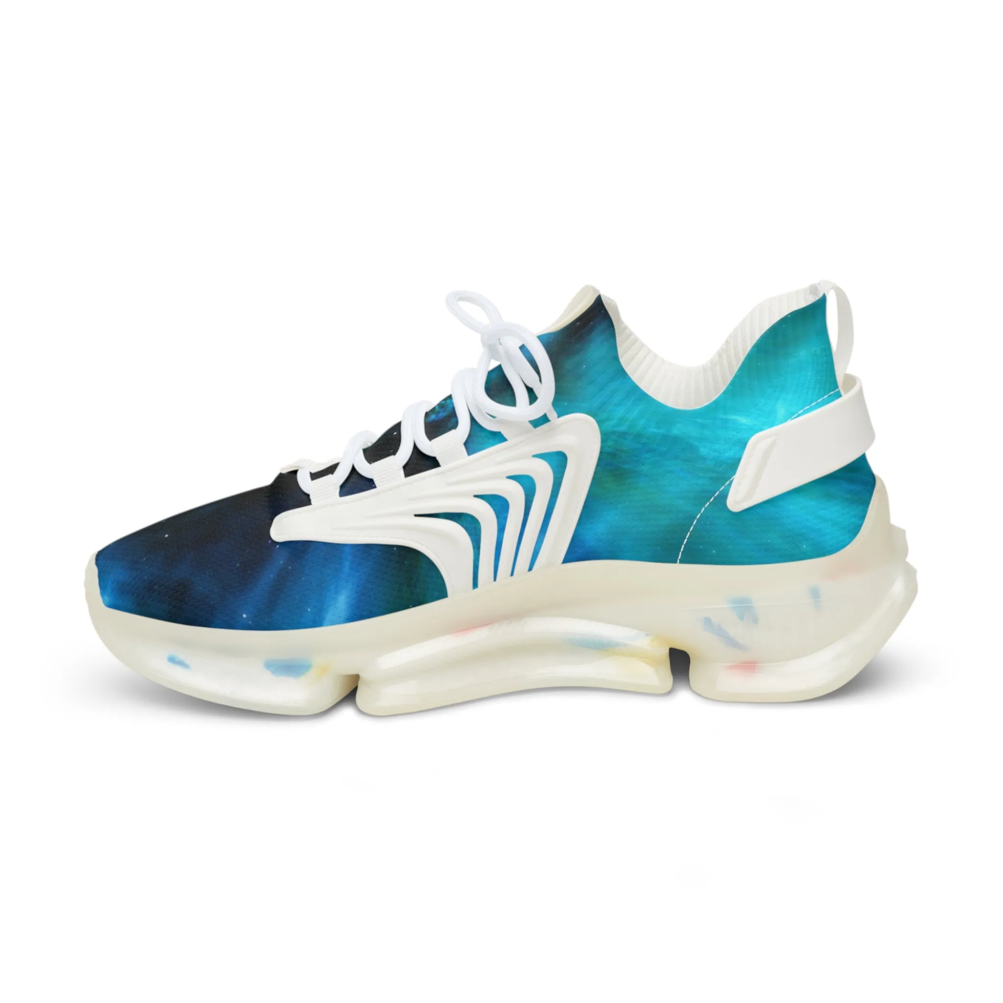 Blue Galaxy Men's Mesh Sneakers, Galaxy Space Print Best Comfy Men's Mesh Sports Sneakers Shoes (US Size: 5-12)