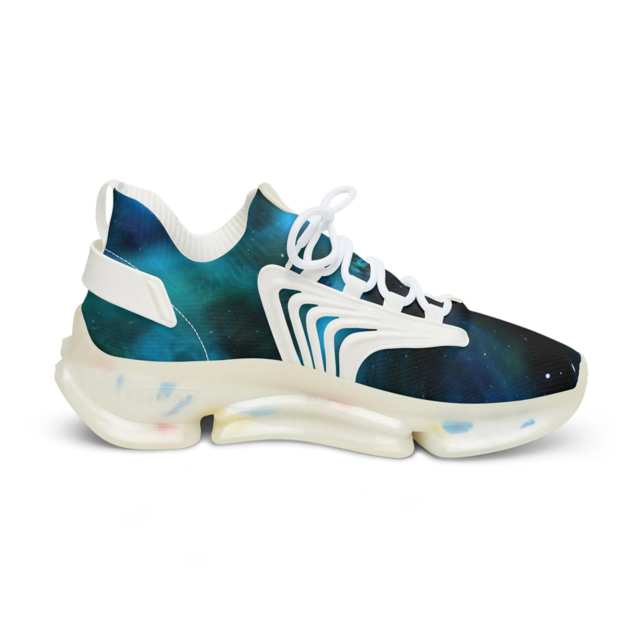 Blue Galaxy Men's Mesh Sneakers, Galaxy Space Print Best Comfy Men's Mesh Sports Sneakers Shoes (US Size: 5-12)