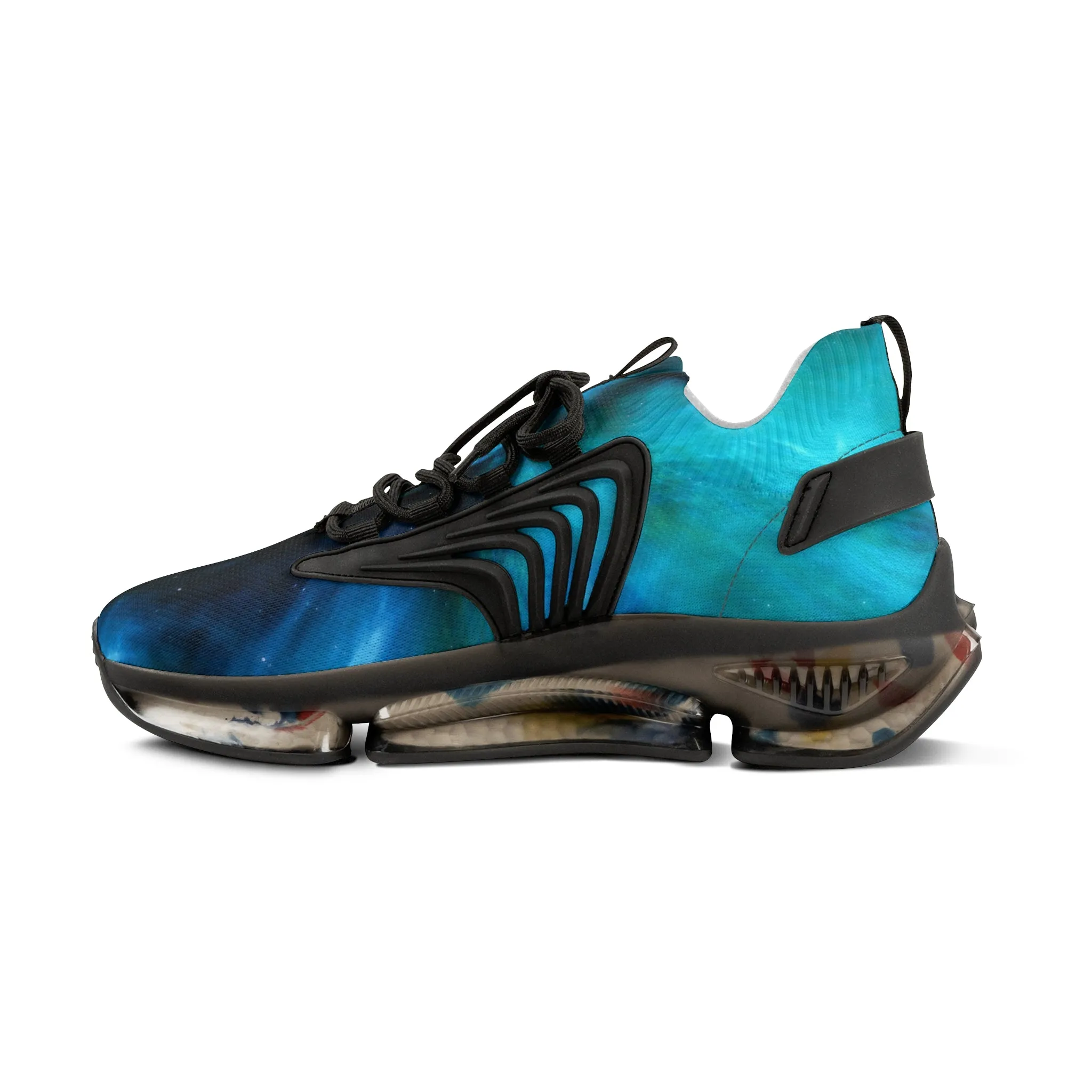 Blue Galaxy Men's Mesh Sneakers, Galaxy Space Print Best Comfy Men's Mesh Sports Sneakers Shoes (US Size: 5-12)