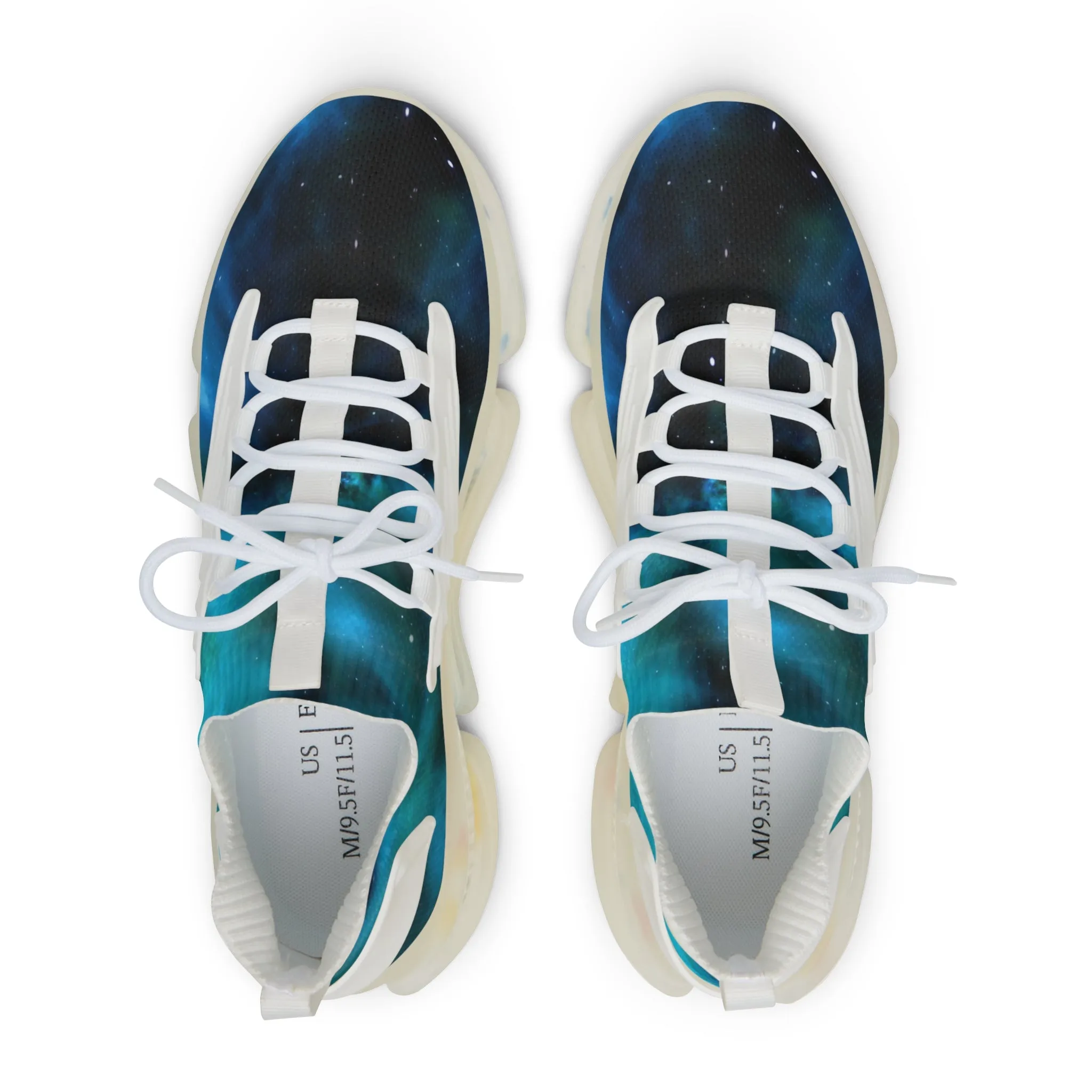 Blue Galaxy Men's Mesh Sneakers, Galaxy Space Print Best Comfy Men's Mesh Sports Sneakers Shoes (US Size: 5-12)