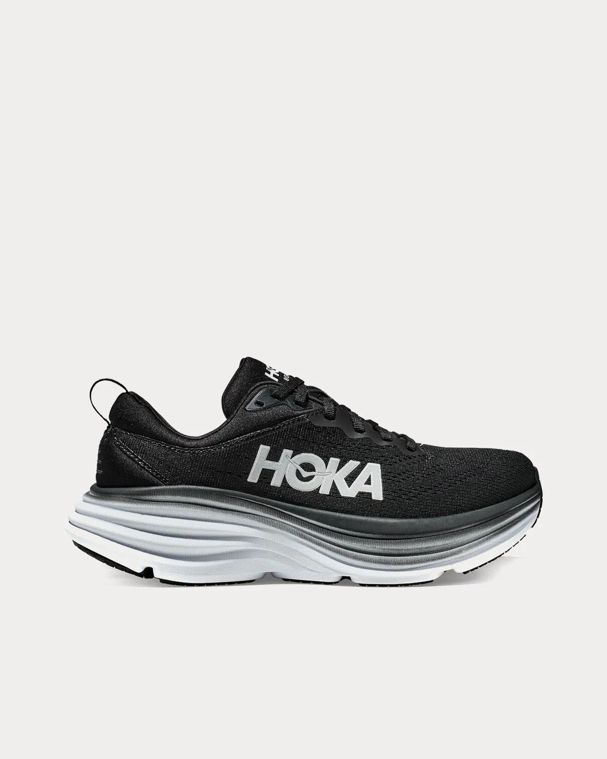 Bondi 8 Black / White Running Shoes