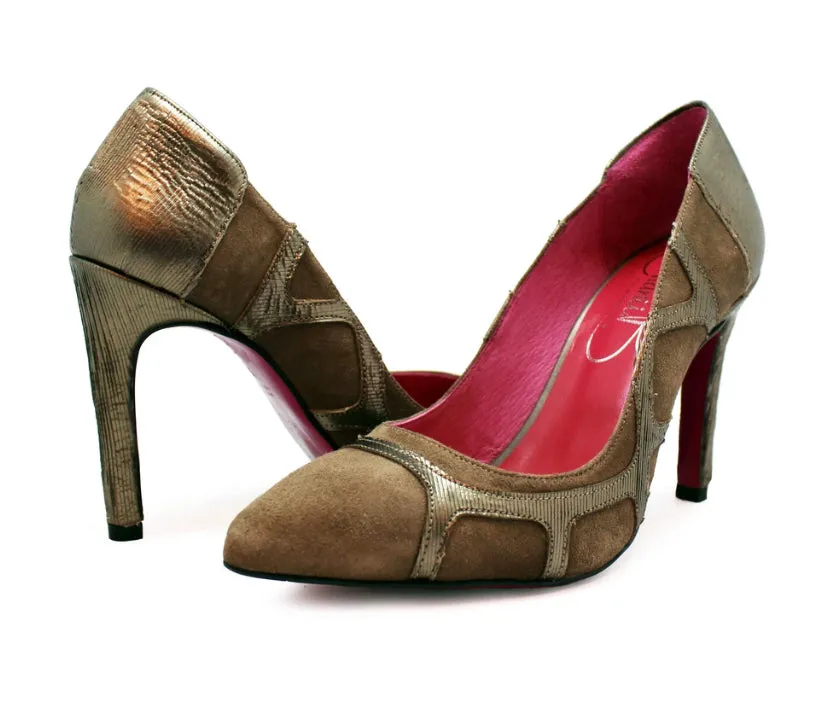 Chanii B "Prisom" Taupe High Heel Shoe