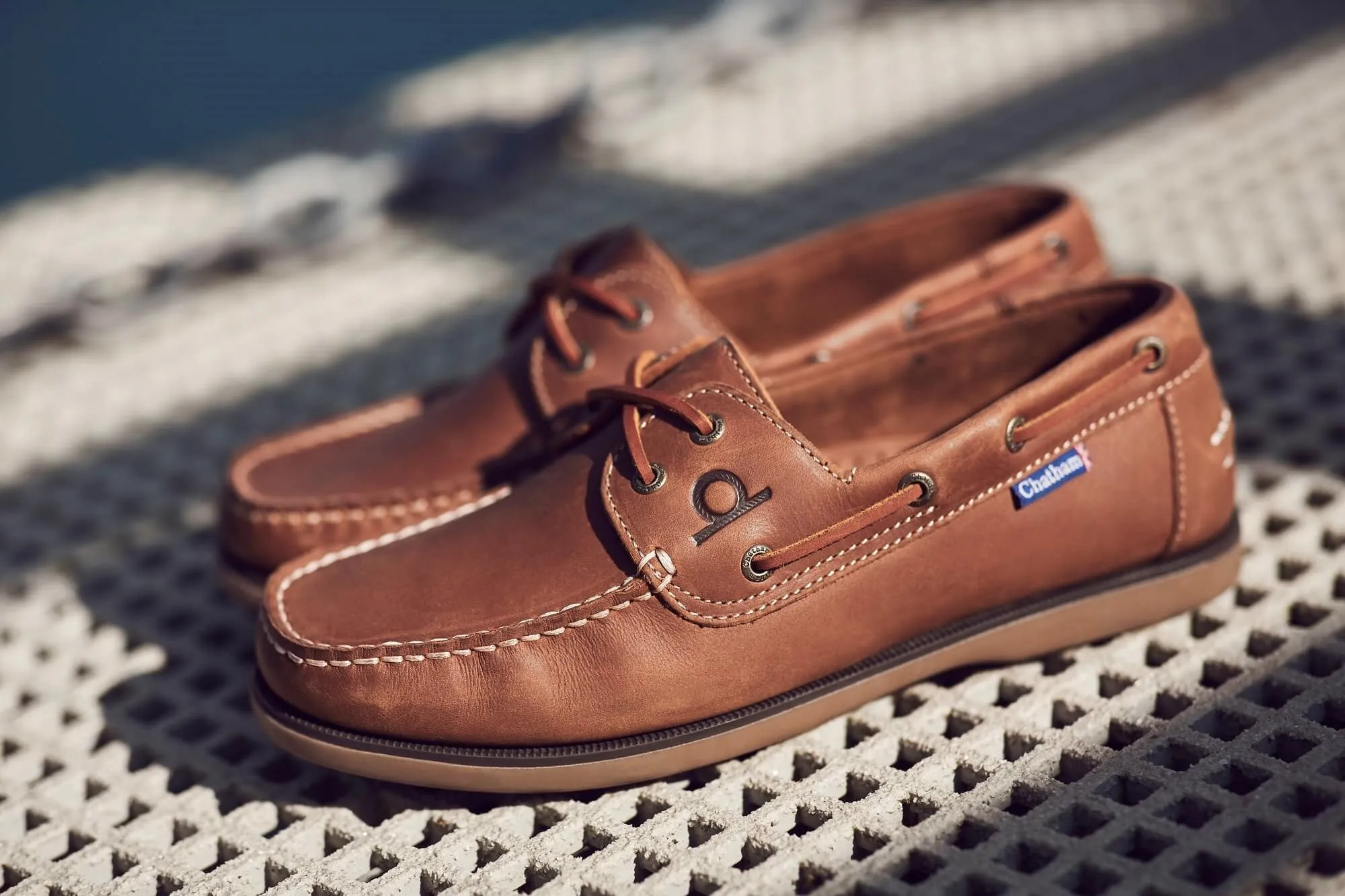 Chatham Men's Whitstable Leather Boat Shoe Tan