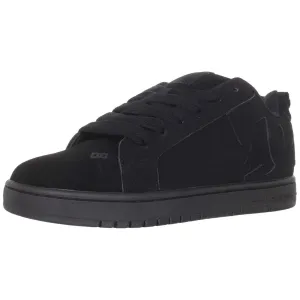 DC Court Graffik Black Grey Suede Mens Skate Trainers Shoes