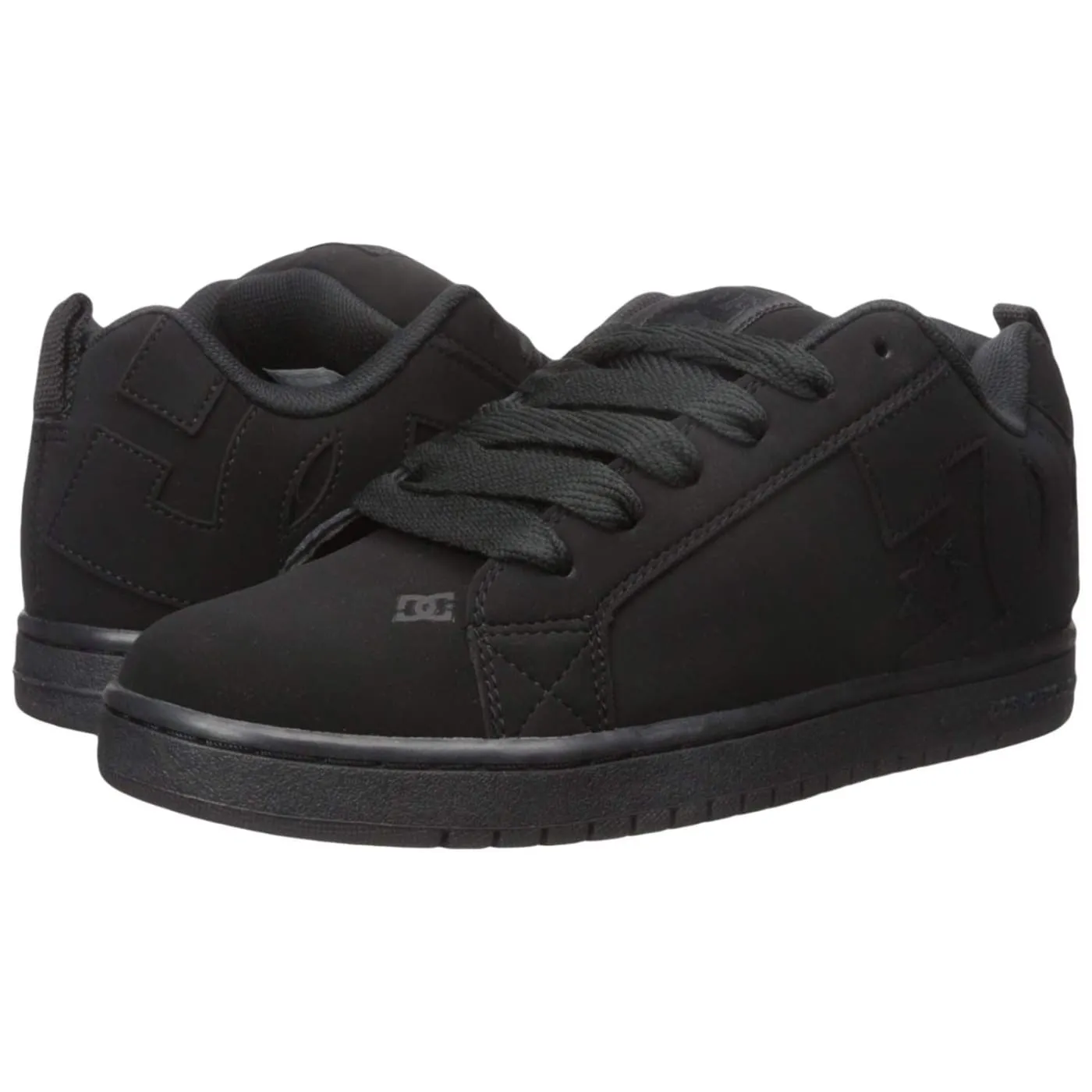 DC Court Graffik Black Grey Suede Mens Skate Trainers Shoes