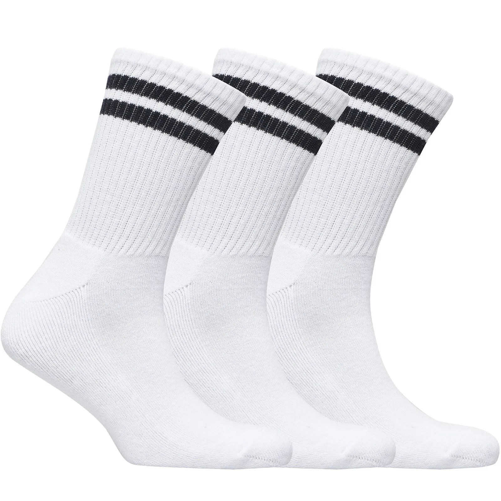 Ellesse Mens Pullo 3 Pack Sports Crew Socks - White