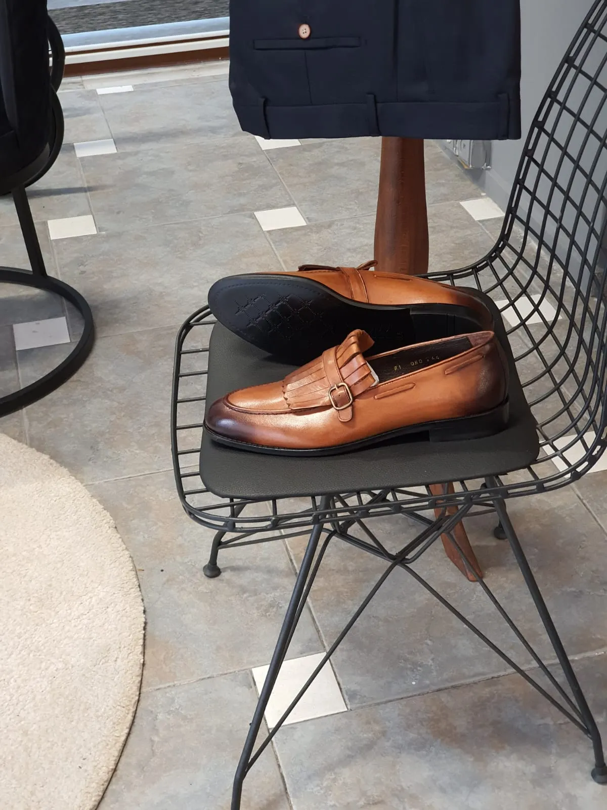Erie Special Edition Sardinelli Buckle Detailed Tan Leather Shoes