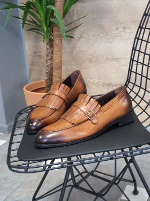 Erie Special Edition Sardinelli Buckle Detailed Tan Leather Shoes