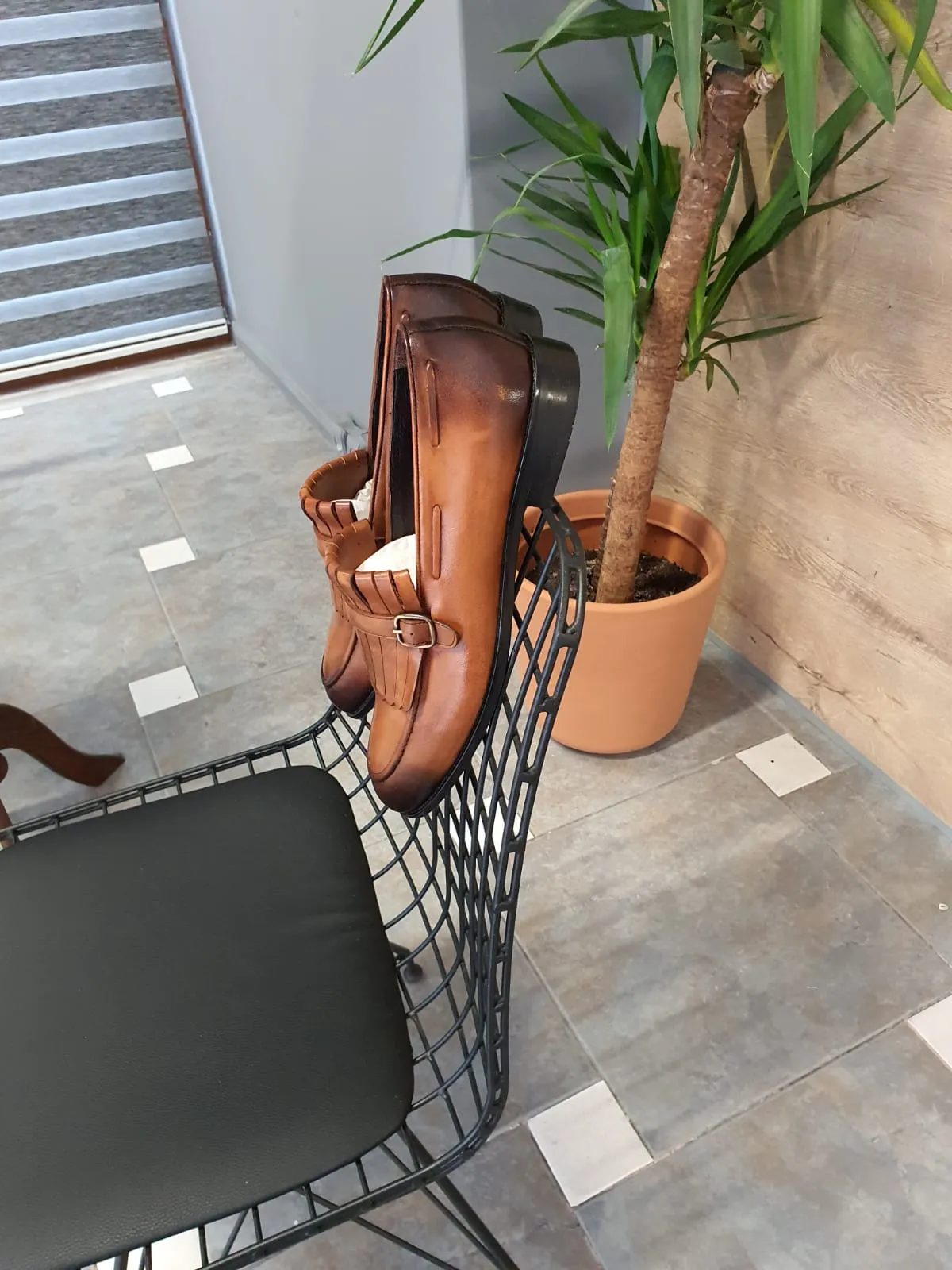 Erie Special Edition Sardinelli Buckle Detailed Tan Leather Shoes