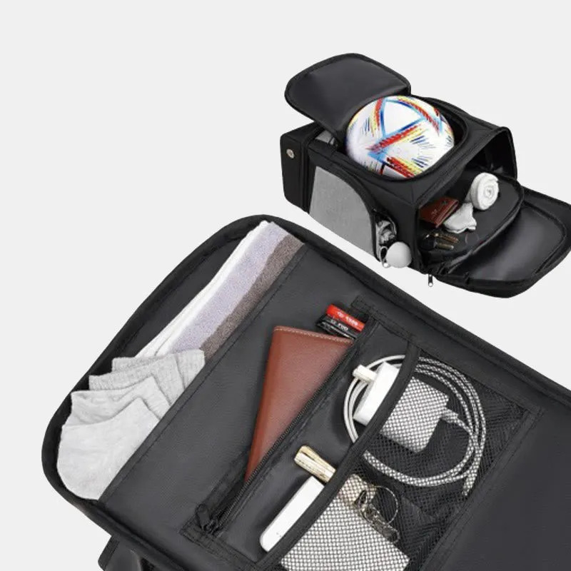 Functional Sports Bag Outdoor Backpack with Ball Compartment & Shoe Compartment