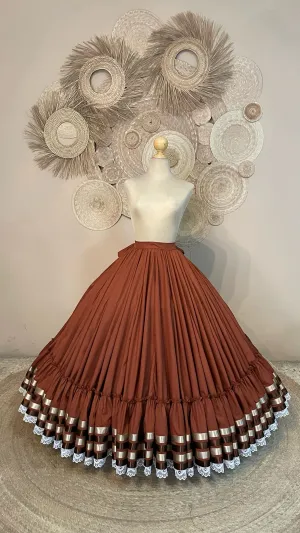 Hoja de Maiz Doble Vuelo Folklórico Practice Skirt – Chedron