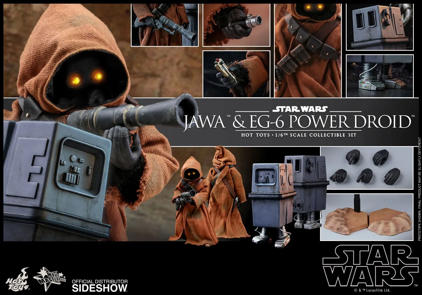 Hot Toys Movie Masterpiece 1/6 Scale Figure - Star Wars Episode IV: A New Hope - Jawa & EG-6 Power Droid