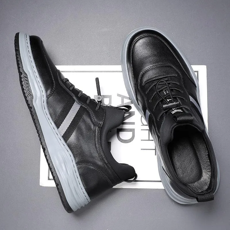 Italian cowhide soft bottom outdoor sports shoes