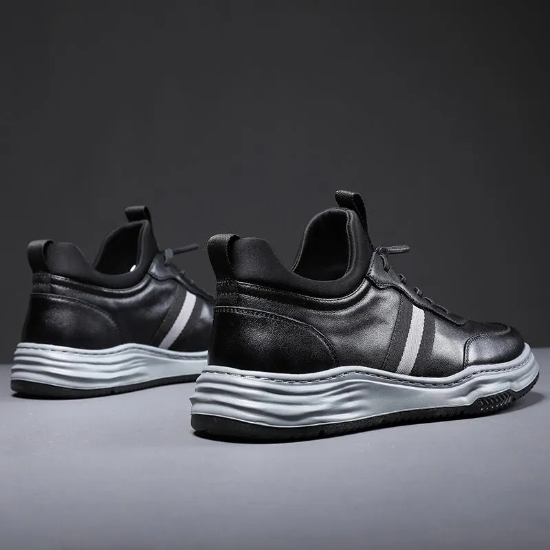 Italian cowhide soft bottom outdoor sports shoes