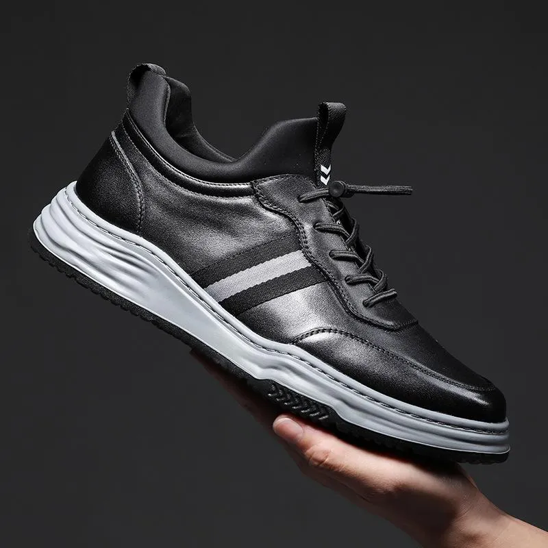 Italian cowhide soft bottom outdoor sports shoes