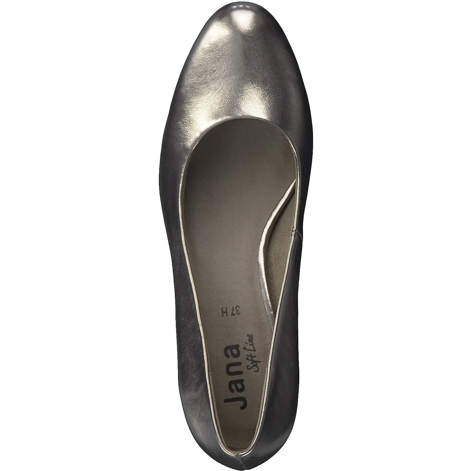 Jana Classic Wide fit Court shoe 22472-41-915 PEWTER