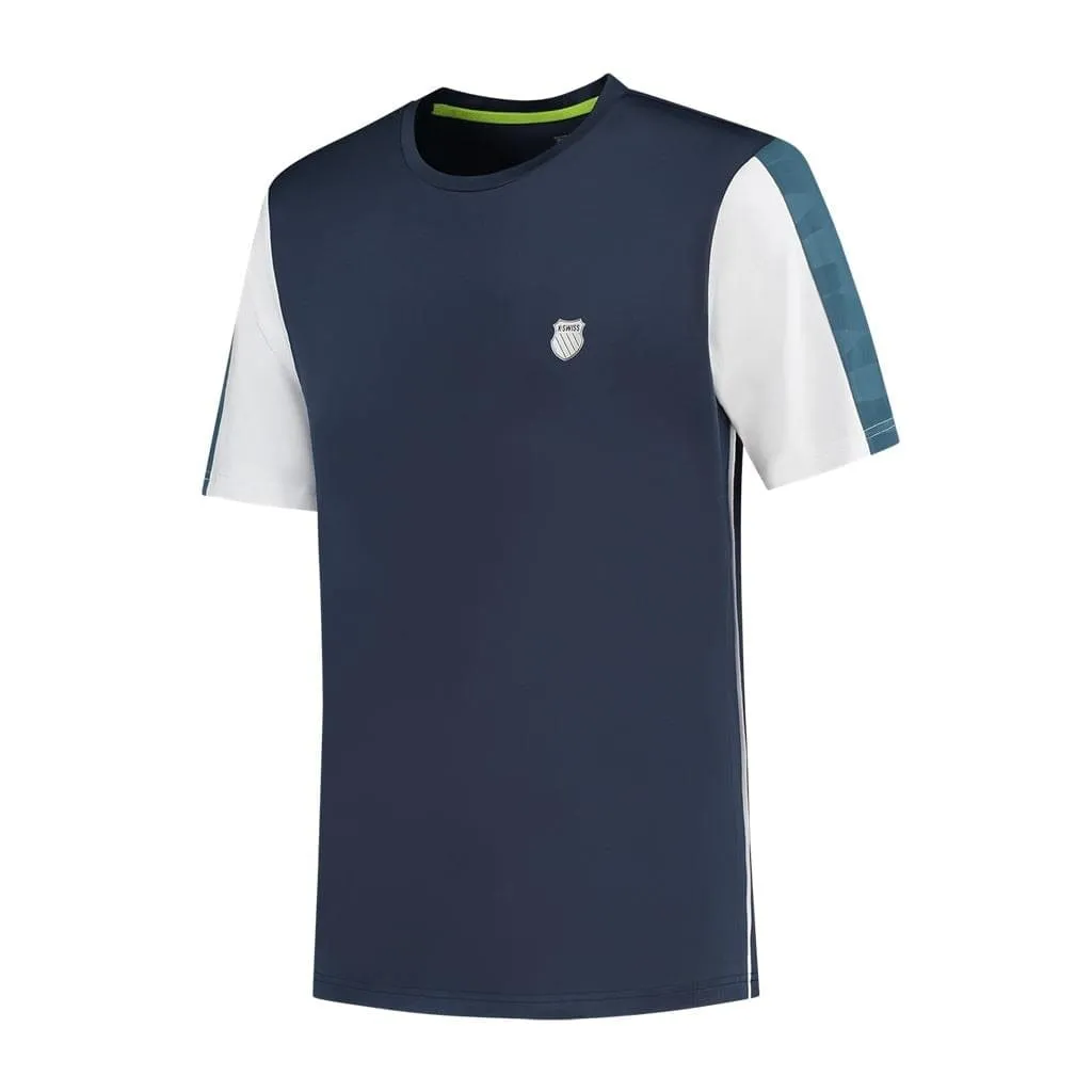K-Swiss Hypercourt Crew Tee 3 Mens Badminton T-Shirt - Peacoat