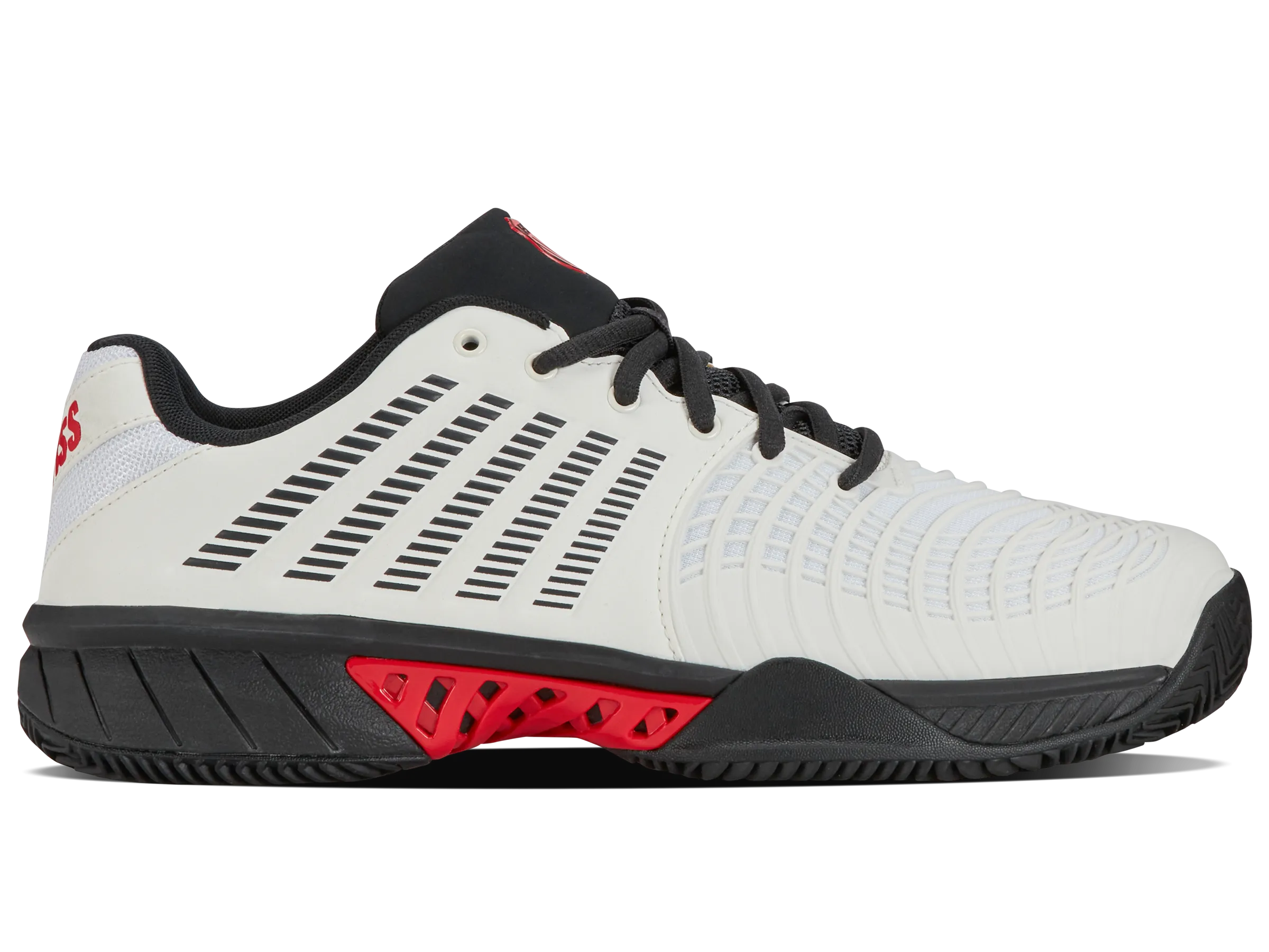 K-Swiss Men's Express Light 3 HB Tennis Shoe White Black Red