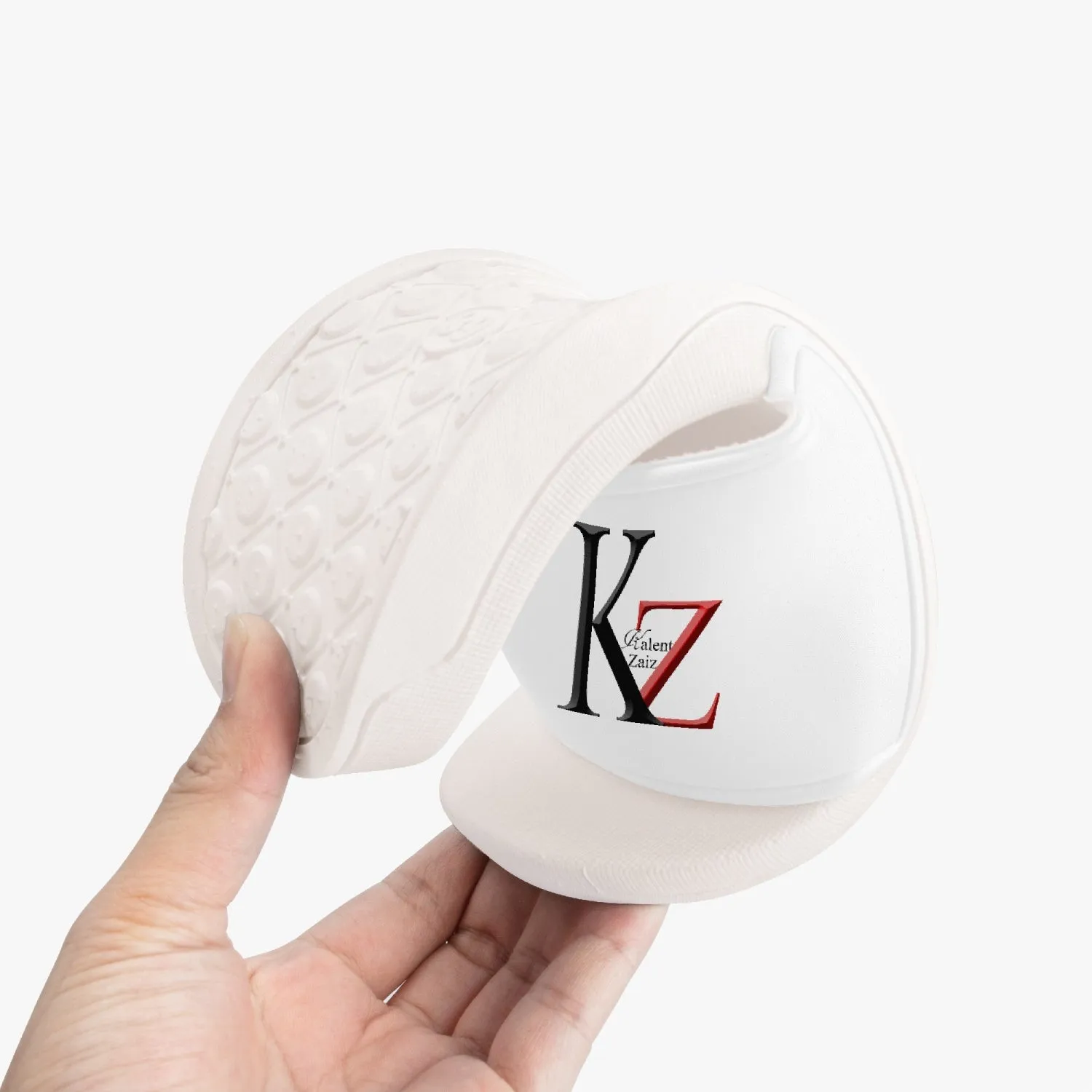 Kalent Zaiz Signature Casual  Sliders - White