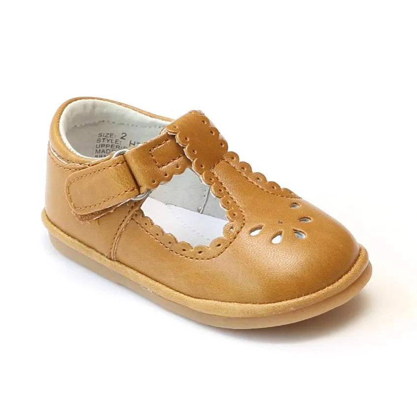 L'Amour Baby Girls Scalloped T Strap Mary Janes