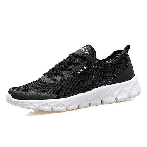 Large Size Breathable Mesh Pure Color Sport Casual Shoes