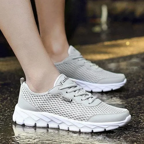 Large Size Breathable Mesh Pure Color Sport Casual Shoes