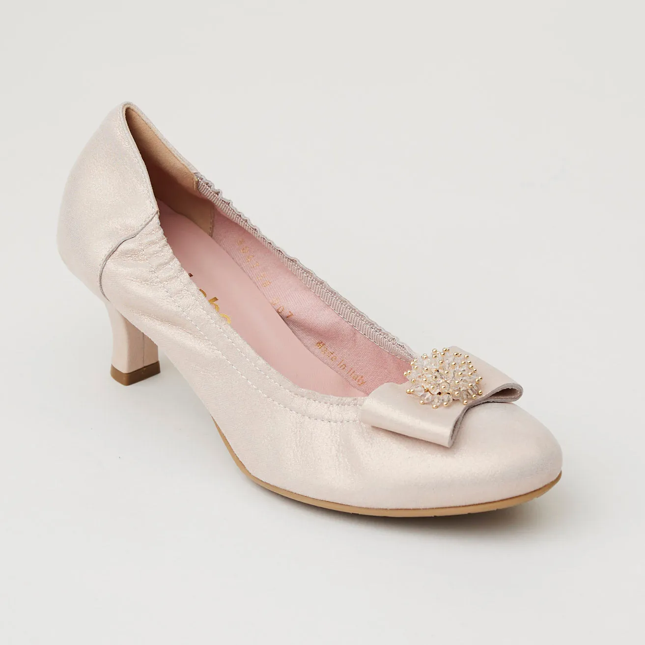 Le Babe Blush Luce Suede Kitten Heel Shoes