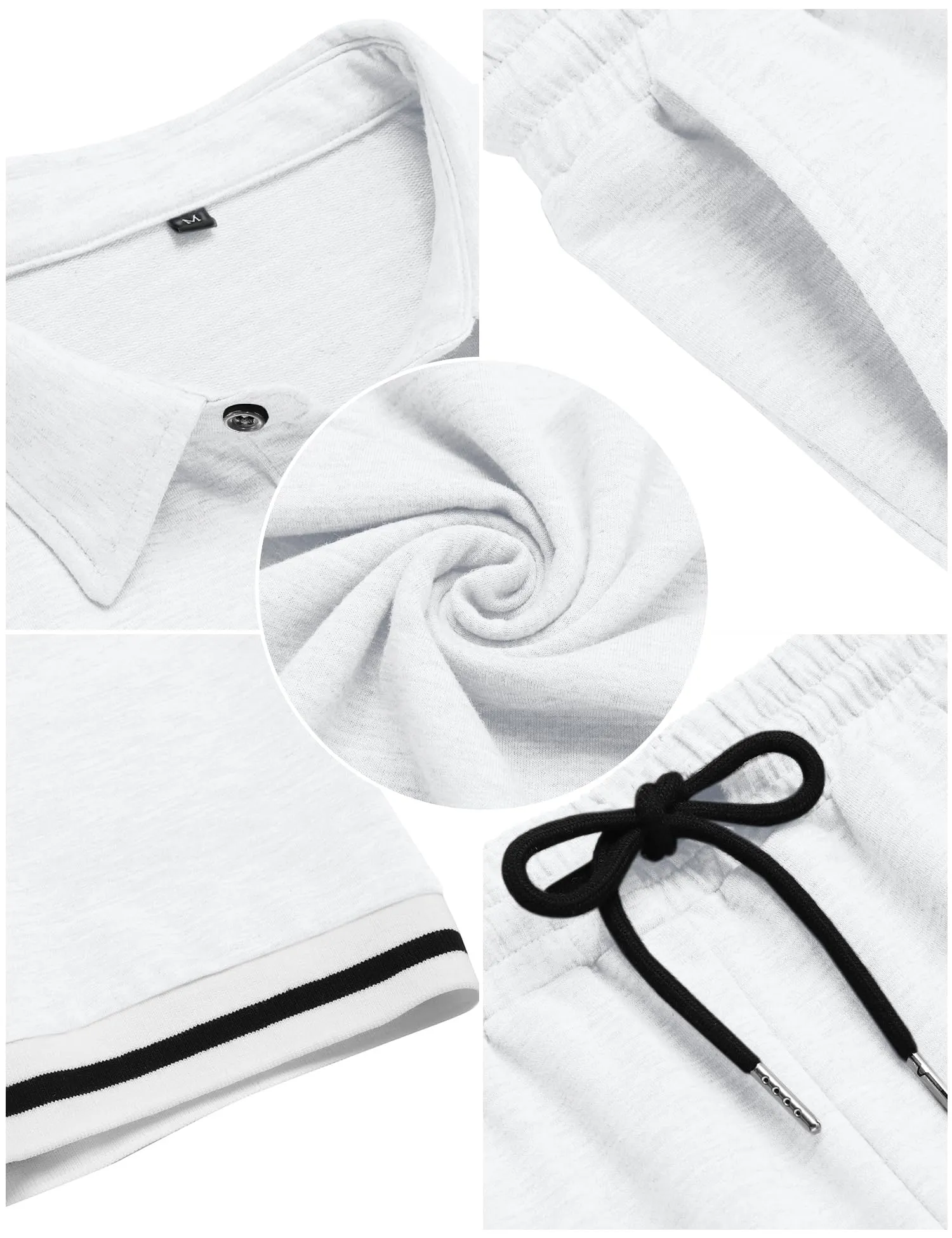 LecGee Men's Polo Shirt and Shorts Set