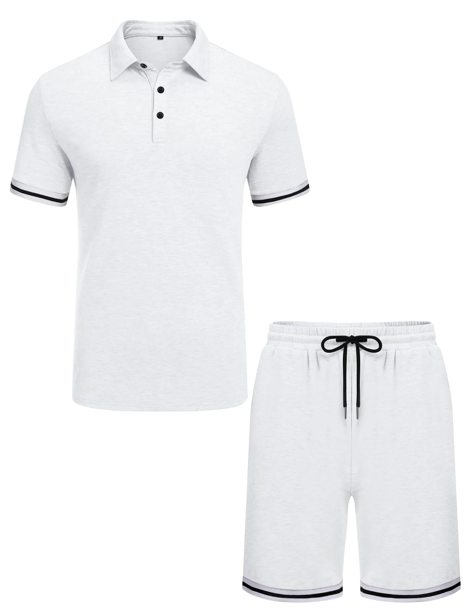LecGee Men's Polo Shirt and Shorts Set