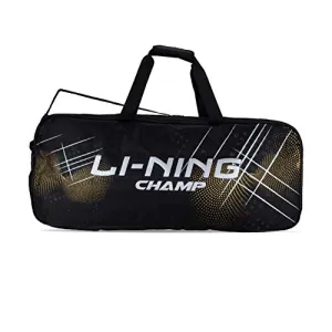 Li-Ning Champ ABDP374 Polyester Badminton Kit-Bag (Black) with Shoe Bag