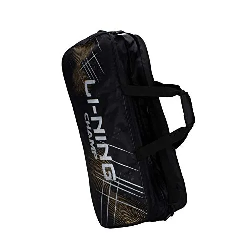 Li-Ning Champ ABDP374 Polyester Badminton Kit-Bag (Black) with Shoe Bag