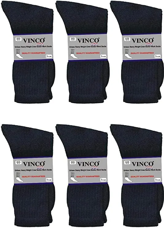 Men’s Casual Cotton Crew Socks for All Purpose Work Sports Athletic Moisture Wicking 12 Pairs Size 9-11, 10-13