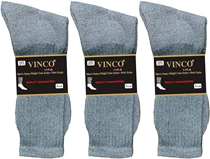 Men’s Casual Cotton Crew Socks for All Purpose Work Sports Athletic Moisture Wicking 12 Pairs Size 9-11, 10-13