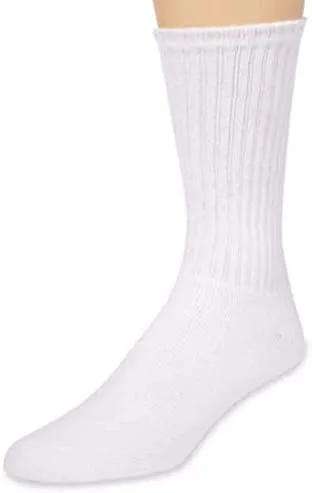 Men’s Casual Cotton Crew Socks for All Purpose Work Sports Athletic Moisture Wicking 12 Pairs Size 9-11, 10-13
