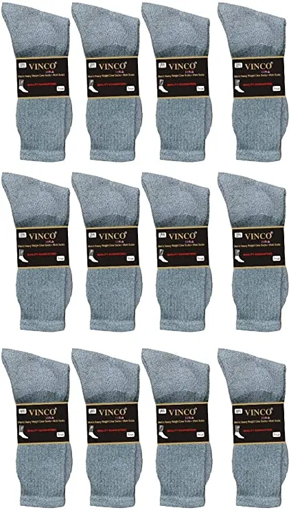 Men’s Casual Cotton Crew Socks for All Purpose Work Sports Athletic Moisture Wicking 12 Pairs Size 9-11, 10-13