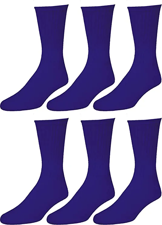 Men’s Casual Cotton Crew Socks for All Purpose Work Sports Athletic Moisture Wicking 12 Pairs Size 9-11, 10-13