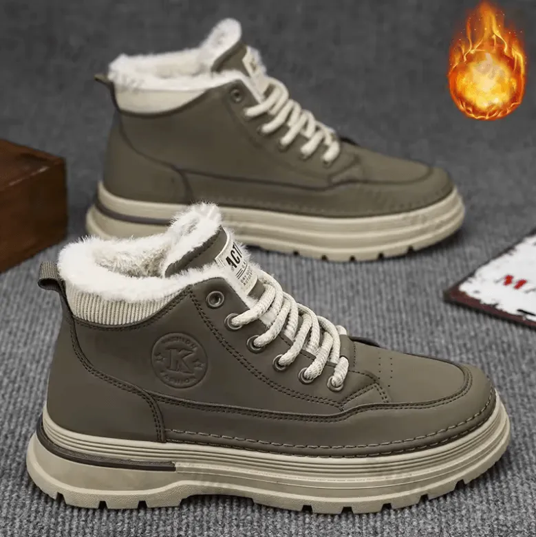 Men’s Snow Boots 2025 - Plush Warm Anti-Slip Hiking Shoes