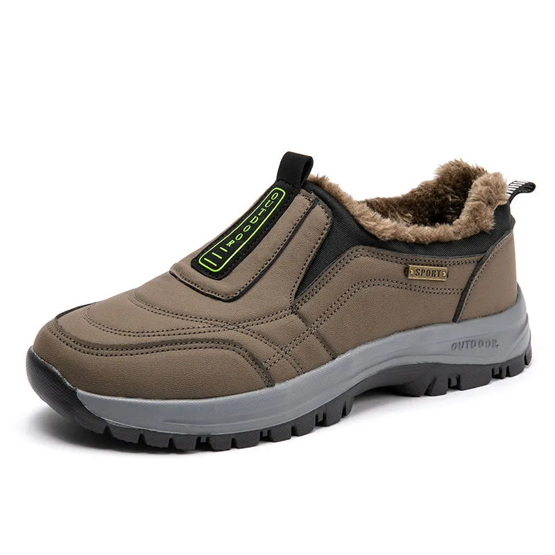 Men's Winter Comfortable Fur Lined Waterproof Walking Shoes